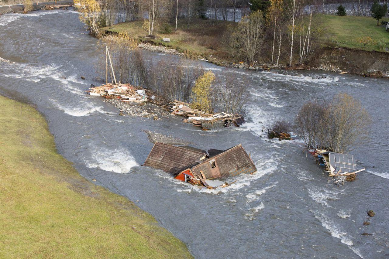 Flood in river